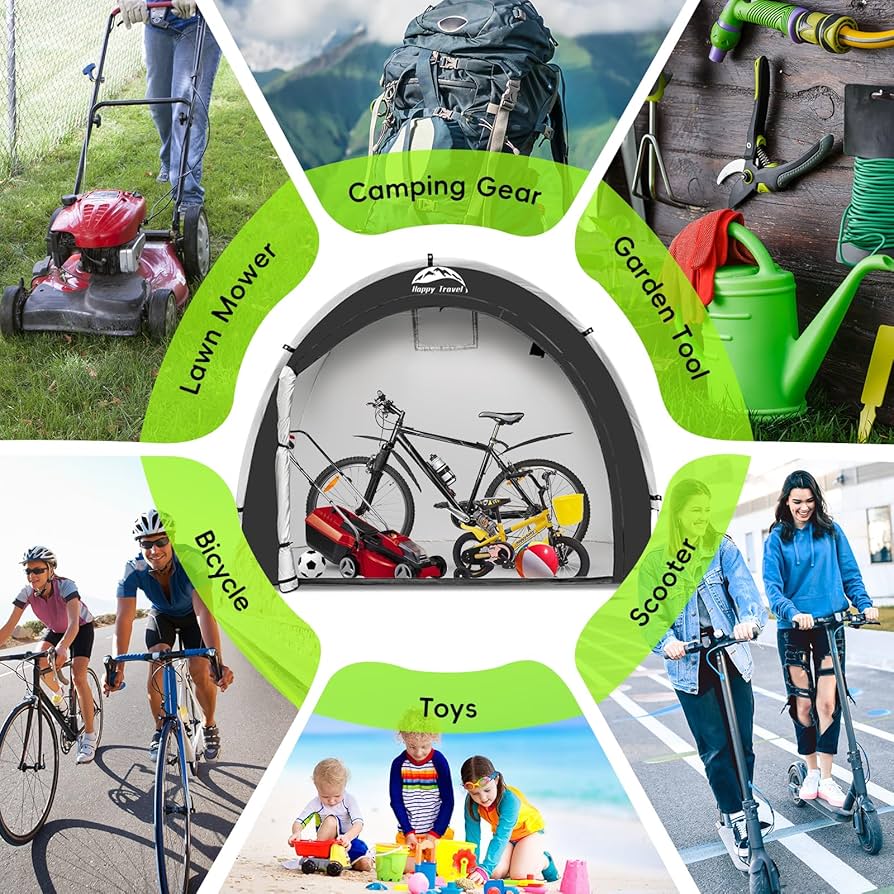 Amazon.com : Happy Travel Bike Storage Tent Shed, Outdoor